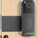 Blink Doorbell Mount No Drill, Anti-Theft All Metal Mount Bracket for Blink Doorbell 1st & 2nd Gen, No Block Motion Sensor, Black/White