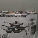 Granite Pots and Pans Set Non Stick, 11 Piece Die-Cast Induction Cookware Set, Nonstick Kitchen Cooking Set w/Frying Pans & Saucepans, PFOA Free