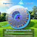 SZMP 3.5W Upgraded Glass Panel Solar Fountain with RGB Night Show, Anti-Drift Fixer & 7 Nozzles, Strong Floating Bird Bath Fountain for Garden, Pond, Outdoor (Blue)