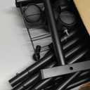 Clothes Rack - Double Rods Clothing Rack with Mesh Shelf, Hooks & Wheels, Metal Clothing Racks for Hanging Clothes & Bags, Multifunctional Garment Rack for Laundry, Black, 28.7" x 16.5" x 59.1"