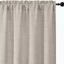 Aiyufeng Faux Linen Texture Curtains for Living Room 63 Inch Length 2 Panels, Airy Soft Farmhouse Country Natural Drapes, Light Filtering Window Curtains for Bedroom Kitchen，42x63 Inch, 2PCS