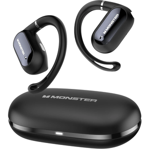 Monster Open Ear AC322, Bluetooth 5.4 Headset, 36H Battery Life, IPX5 Waterproof, Clear Communication, Ergonomic Design, Ear Angle Adjustable, Not Easy to Fall Off Wireless Bluetooth Headset, Black