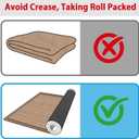 18ft Hallway Runner Rug Mat Non Slip, Rubber Backed Absorbent Floor Rug Carpets, Runner for Entryway Porch Backyard Dining Room, Camel