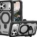 Pelican Shield iPhone 17 Pro Max Case [Compatible with MagSafe] Rugged Phone Case w/ 21ft Military-Grade Drop Protection - Heavy Duty Phone Cover with Built-in Stand for iPhone 17 Pro Max - Smoke