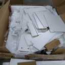 COMHOMA Makeup Vanity Desk with Mirror and Lights, Vanity Table and Chair Set with 5 Drawers and Charging Station, Bedroom Dresser LED Mirror Stepless Dimmable & 3 Color Modes Adjustable, White (Large)