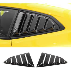 RT-TCZ Carbon Fiber Rear Quarter Side Window Louvers Sun Shade Cover Wind Vent Air Deflector Decoration Exterior Accessories for Chevrolet Camaro 2017-2022