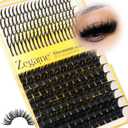 200D Lash Clusters With Spikes Volume Eyelash Clusters 13-21MM Long Spikes Lash Clusters Thick Individual Lashes Mega Eyelash Extensions Wispy DIY Lash Extensions 10-18MM 196Pcs by Zegaine