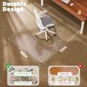 Office Chair Mat for Carpet, 45" x 53" Clear Desk Chair Mat with Lip, Heavy Duty Plastic Floor Protector for Low Pile Carpet, Smooth Easy Glide Under Desk for Office or Home