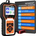 OBD2 Scanner Check Engine Light Car Code Reader Clear Error Codes ABS SRS SAS Etc Full Vehicle System Diagnostics Tool Compatible with Toyota Honda Ford (black)