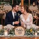 Novabright 30 Pcs 1 to 30 Numbers Rustic Wood Table Numbers Set Wedding Table Number for Wedding Centerpieces Banquet Seating Rustic Party Anniversary Event Decoration