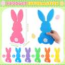 12 Pcs 12'' 3D Large Sponge Easter Decoration, Colorful Bunny Signs DIY Rabbit Craft for Basket Buckets Decor Spring Easter Party Wall Home Office Wreath Lawn Indoor Outdoor Decor Supplies