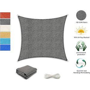 Tronssien Rectangle 10'x13' Sun Shade Sail,95% UV Blockage Canopy Awning for Outdoor Patio and Garden, Yard Activities,  Graphite