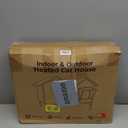 Extra Large Heated Cat House for Outside in Winter, Elevated Heated Outdoor Cat House Weatherproof with Heating pad, Insulated Outdoor Cat Shelter for Multiple Cats Small Dogs (Brown) (XL-Heated-02)