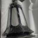 Emliviar Exterior 3-Light E12 Base Post Lamp Outdoor Light Fixture for Walkway, 30.8" Vintage Lamp Post Outdoor Lighting, Matte Black with Water Ripple Glass Shade, XE304P BK-SW