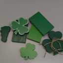7 Pcs St. Patrick's Day Decoration Irish Shamrock Wooden Signs St. Patrick's Day Tiered Tray Decor Irish Centerpieces for Table Green Truck Faux Books with Twine for Home Kitchen Party(Truck)