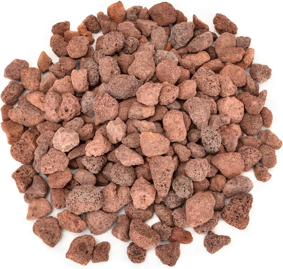 Stanbroil Red Lava Rock Granules for Gas Log Sets and Fireplaces - 10 lb.Bag (0.8"-1.2")