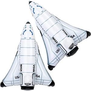 ArtCreativity Space Shuttle Inflates, Set of 2, 14 Inch Long, Outer Space Themed Party Decorations & Pretend Play Toys for Kids 3+