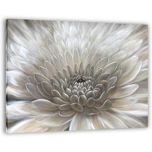 Yihui Arts Wall Art Botanical Pictures Brown and Cream Flowers Oil Painting Floral Artwork on Wrapped Canvas for Living Room Decor (28"L x 20"W)