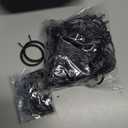 60Pcs Metal Curtain Rings and 60 Pcs Curtain Drapery Pin Hooks,Black Curtain Hooks for Drapes,30mm Internal Diameter for Window, Shower Curtain