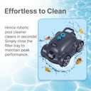 Cordless Robotic Pool Cleaner,Automatic Pool Vacuum Robot for In-Ground/Above Ground Pools,150 Min Runtime, IPX8 Waterproof, 2200 Sq Ft Coverage (White)