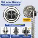 Suction Cup Handheld Shower Head Holder - Shower Head Holder Wall Mounted with Vacuum Power for Bathroom Tile/Glass(Nickel)