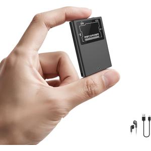 72GB Magnetic Voice Activated Recording Device - BUKUCCETA (18800 Hour) Digital Voice Recorder with AI Noise Reduction, Portable Audio Recorder for Lectures, Meetings, and Interviews