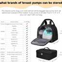 OCKLILY Pump Bag for Spectra S1 S2, Wearable Breast Pump Bags with Ice Pack, Pumping Bag with Waterproof Mat for Pump Accessories, Insulated Bottle Bags for Work Travel and Family, Black