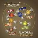 Lindt LINDOR Assorted Chocolate Truffles 90 Count Gift Box, Chocolate Candy with Smooth, Melting Truffle Center, 38.4 oz. Box