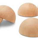Wooden Split Balls 4 inch, Pack of 3 Wood Half Balls for Crafting and DIY Wreaths, by Woodpeckers