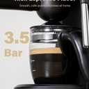 SHARDOR 3.5 Bar Espresso Machine, Compact Expresso Coffee Machines for Home, 4-Cup Espresso Maker with Milk Frother for Cappuccino & Latte, Fast Heating System, Easy-to-Use, 800W, Black
