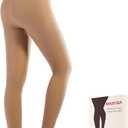 MARTIZA Fleece Lined Tights for Women,Fake Translucent Winter Thermal Pantyhose, Warm Thick High Waist Leggings (Medium Petite)