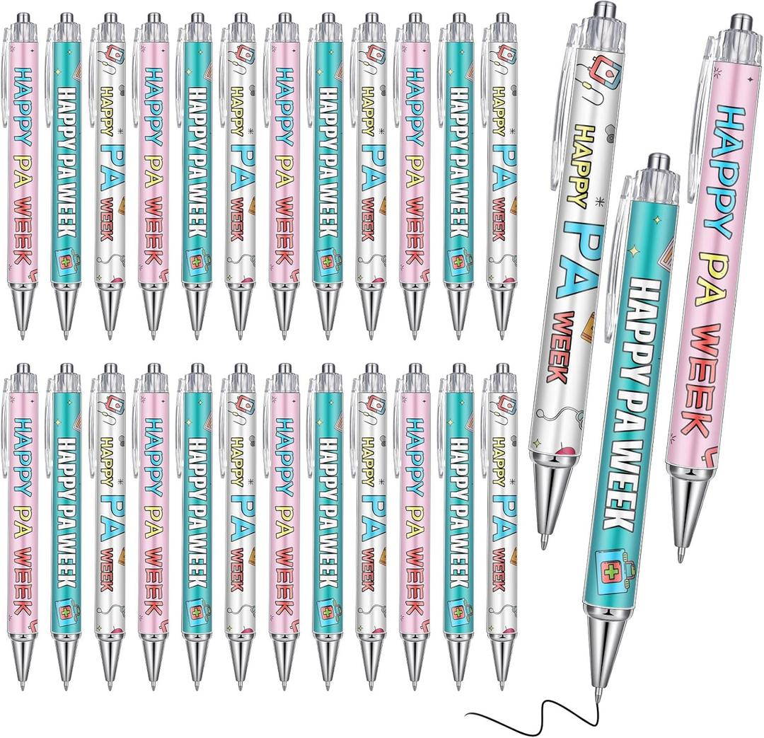 24 Pcs Nurse Doctor Gifts Ballpoint Pens Bulk for Men Women Black Ink Retractable Ballpoint Pen for Christmas Basket Stuffers Thank You Medical Assistant Student Worker Office Nurse Appreciation Gift