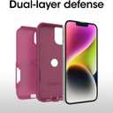 OtterBox iPhone 14 & iPhone 13 Commuter Series Case - INTO THE FUCSHIA (Pink), slim & tough, pocket-friendly, with port protection