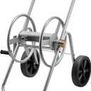 VEVOR Hose Reel Cart, 200/300 ft High-Pressure Garden Hose Cart, Hoses Reel Carts with Two Wheels, Handle & Heavy-Duty Mesh Storage Basket, Portable Hoses Reels for Garden Watering, Car Washing