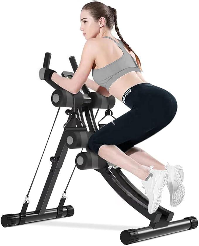 AB Workout Equipment, Home Gym Ab Machine for Abdominal Exercise and Strength Training, Height Adjustable Fitness Equipment