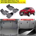 TPE Floor Mats for 2014-2023 Chevy Trax&13-23 Buick Encore (Not fit GX), All Weather Car Floor Liners Fit Chevy Trax Accessories Black