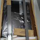 Vaunn Medical Pneumatic Adjustable Overbed Bedside Table with Wheels (Hospital and Home Use) (Black)