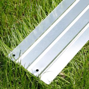 Worth Garden 10-Pack Metal Landscape Edging - 40" L. x 4.5" H. (33FT Total) Silvery Galvanized Steel Sturdy Flexible Garden Lawn Border Edging for Yard Flower Bed Tree Fence Surrounds