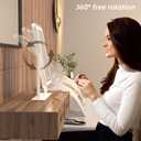 Vanity Mirror with Lights,13.1"16.7"LED Makeup Mirror,Lighted Makeup Mirror with Lights, Smart Touch Control Dimmable 3 Modes Light, Lighted Up Mirror for Makeup Desk, Bedroom, Dressing Room