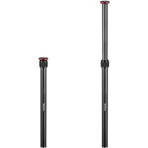 MINIFOCUS Tripod Extension, 2 Section Center Columns, 23.4" Alloy Aluminum Tripod Extender Tube Telescopic Stick Rod/Pole with 1/4" 3/8" Screw, Compatible with Tripods/Gimbal/Camera, Max Load 33lb