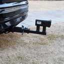 TOPTOW Trailer Hitch Extender Adapter, 2" Receiver, 4-1/4 inch Rise/Drop, 1-1/4 inch Solid Shank, 8-5/8" Extension
