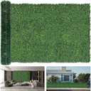 Artificial Boxwood Roll Panels: 60"x128" (53.5 sqft) UV-Anti Faux Hedge Privacy Screen - 4-Layer Fake Greenery Ivy Vine Grass Wall for Garden, Patio, and Balcony Backdrop Decoration