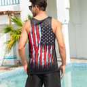 Goodstoworld Mens 3D Tank Top Novelty Graphic Breathable Quick Dry Sleeveless Beach Shirt S-4XL (Black, XXXL)