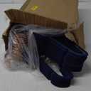 Amazon Basics Slim Velvet, Non-Slip Suit Clothes Hangers, Pack of 50, Navy Blue/Rose Gold