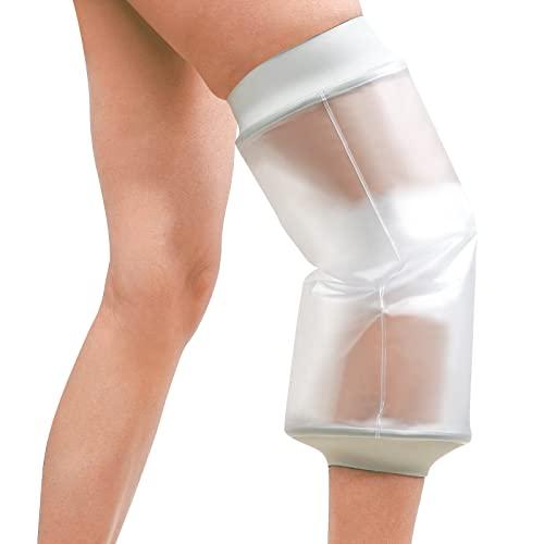 Qinaoco Waterproof Knee Cast Cover for Shower Extra Large, Knee Shower Cover post surgery, Knee Surgery Shower Cover, Knee Wound Covers for Showering, Acl Surgery Recovery Must Haves Plus Size, L