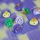 Bibs Pacifiers Color Collection, Set of 2 BPA-Free Latex Pacifiers Made in Europe, Round Nipple Baby Pacifier.