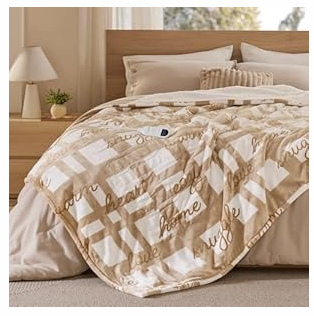 Bedsure GentleSoft Electric Blanket Queen Size - Soft Ribbed Flannel Heated Blanket with Dual Control, Heating with 10 Heat Settings & 10 Time Settings, 8 hrs Timer Auto Shut Off (84x90 inches, Grey)