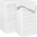 HOMEXCEL Microfiber Washcloths Towel Pack of 50, 12" x 12" Highly Absorbent and Soft Face Towels Wash Cloths for Bathroom, Gym, Hotel and Spa, Fast Drying Multi-Purpose Cleaning Cloth, White