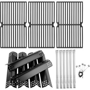 Replacement Parts for Nexgrill 720-0896B 720-0896E 720-0896C 720-0896X Deluxe 6-Burner Gas Grills, Cooking Grate, Heat Shield Tent and Burner for Nexgrill Replacement Parts 6 Burner