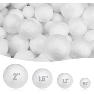 Styrofoam Balls,245PC Large White Foam Balls for Crafts, DIY Craft Giant Foam Ball for Home and School,Smooth Solid Round Ball(Styrofoam-0.8-2in-245pc)